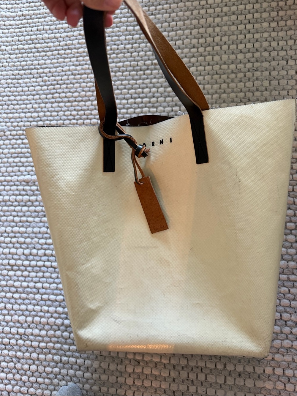 Marni brown / white tote bag - Picture 1 of 5